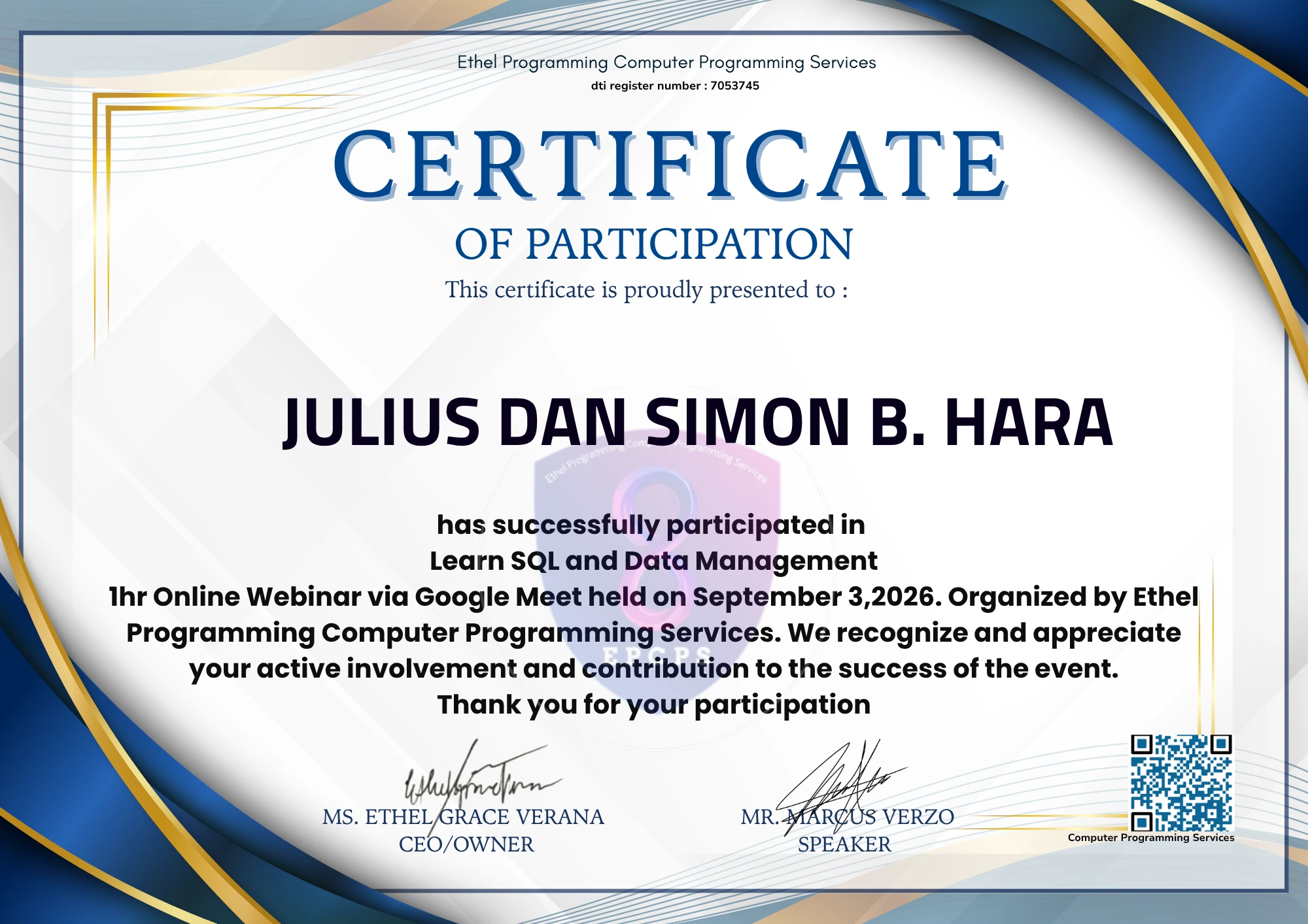 Certification 2